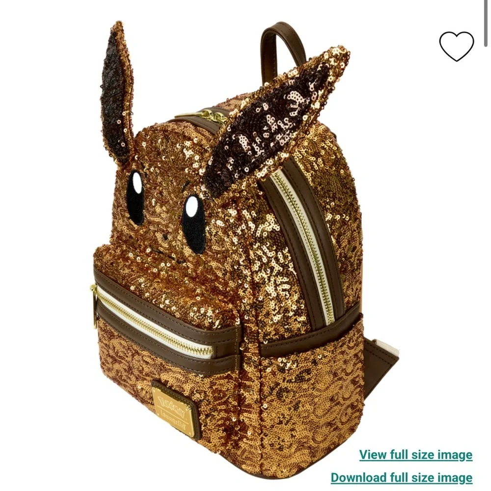 Loungefly Pokémon Exclusive Eevee Sequin Cosplay Mini Backpack & Wallet Set